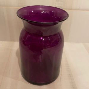 Vibrant Purple Glass Vase